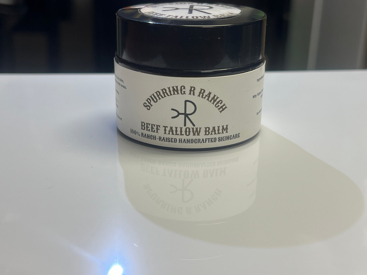 Spurring R Brand Farm-Raised Beef Tallow Balm – Organic Vanilla Bean Essential Oil Infused- 100% Pure and Handmade on the Farm