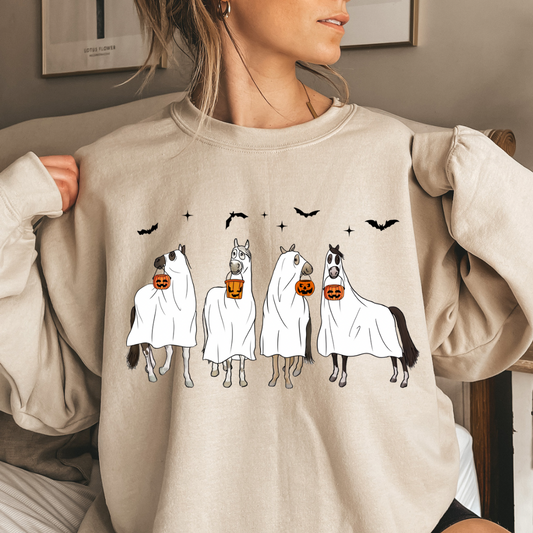 Horse Ghost Halloween Sweatshirt