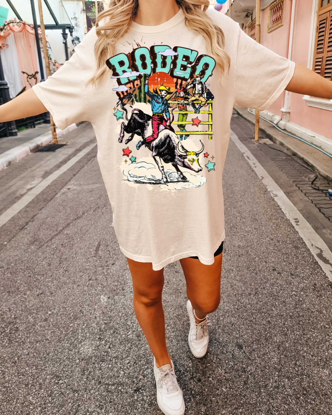 Bull Riding Rodeo Graphic Tee